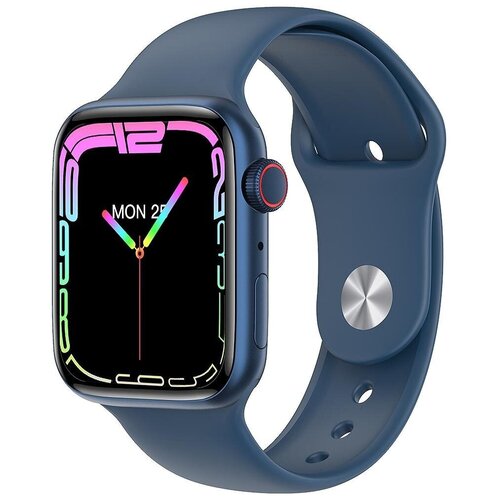 Умные смарт часы I WO7MAX Series 7 Android iOS NFC Сенсорный Экран Синий 219900₽