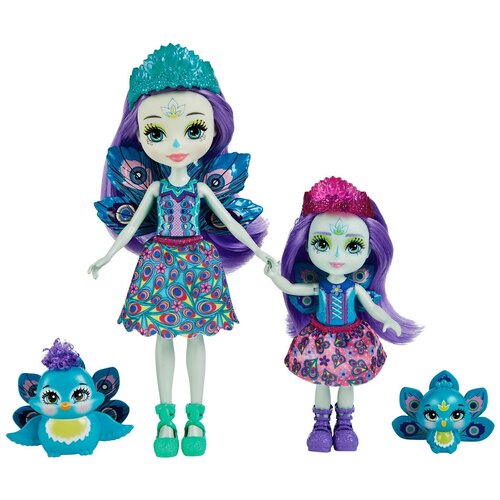 Игровой набор Mattel Enchantimals Пэттер Павлина с сестричкой и питомцами