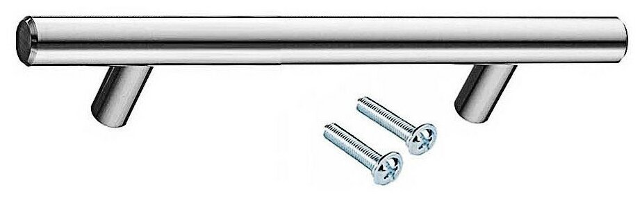 Мебельная ручка-рейлинг, диаметр 12 мм, установочный размер 96 мм, хром - фотография № 1