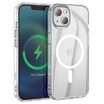 Чехол силиконовый для Apple iPhone 13 Hoco Magnetic Case MagSafe Clear Прозрачный - изображение