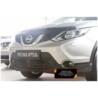 Защитная сетка переднего бампера Nissan Qashqai 2014-2017 (II)