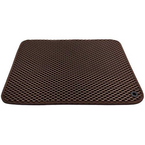 Грязезащитный придверный резиновый коврик в прихожую из EVA для обуви, для ванной, туалета, 0.3 х 0.5 м, коричневая сота