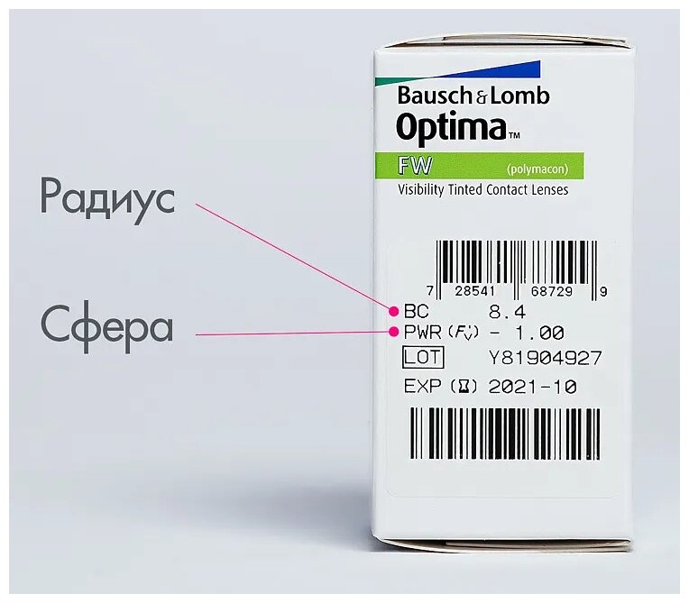 Линзы контактные Bausch&Lomb (Бауш энд Ломб) Optima FW мягкие бесцветные из полимакона (-3.25/8.7/14.0) 4 шт. Bausch & Lomb - фото №14