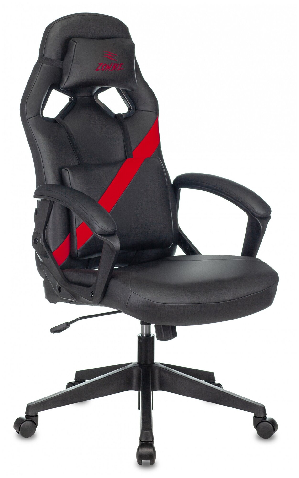 Кресло игровое ZOMBIE DRIVER, на колесиках, эко.кожа, черный/красный/красный [zombie driver red]