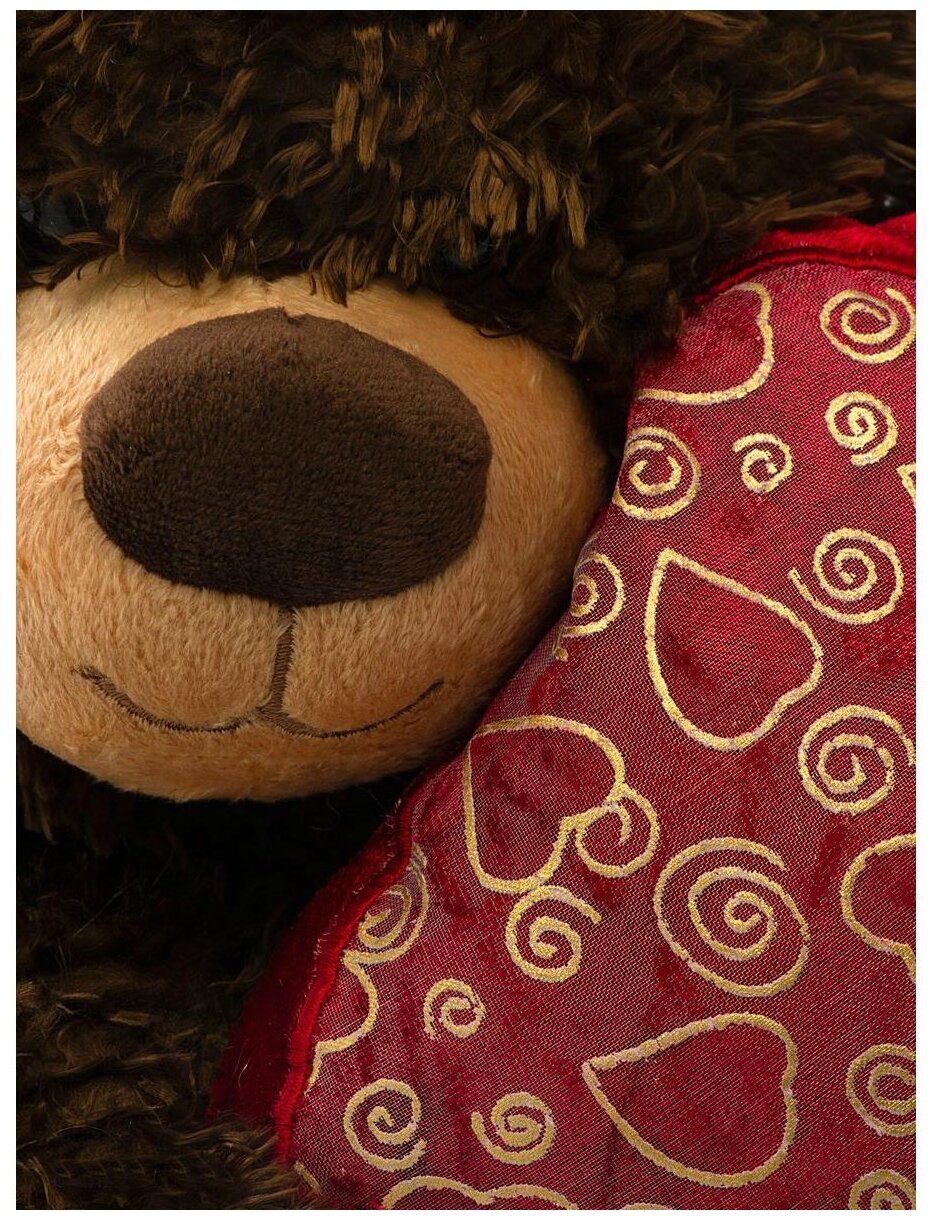 Мягкая игрушка Fancy медведь Чиба с сердцем 28см - фото №4