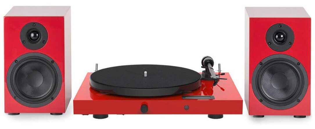     PRO-JECT SET JUKEBOX E1 + SPEAKER BOX 5 RED/RED