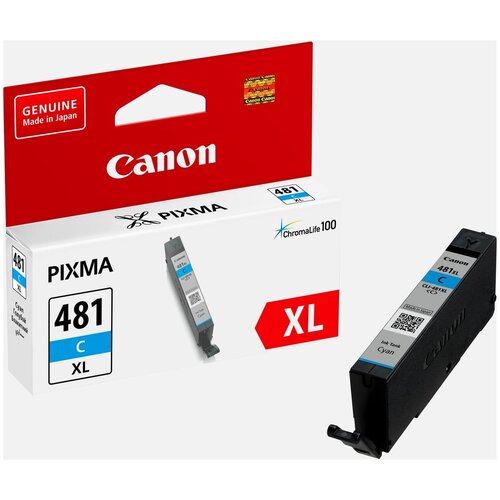 Картридж Canon CLI-481C XL (2044C001), 519 стр, голубой картридж canon 040hc голубой 0459c002