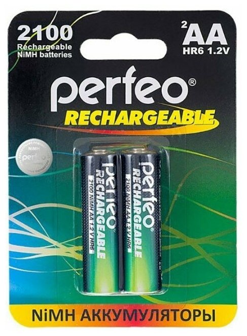 Аккумулятор Perfeo AA2100mAh/2BL (2шт. в уп-ке) - фото №1