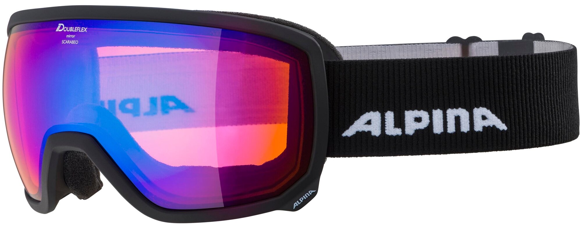 Очки горнолыжные Alpina 2021-22 Scarabeo Q-Lite Black Matt/Blue S2