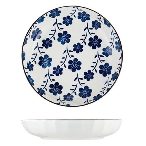 Тарелка ZDK Kitchen, Japanese Collection, цвет голубой, D20см