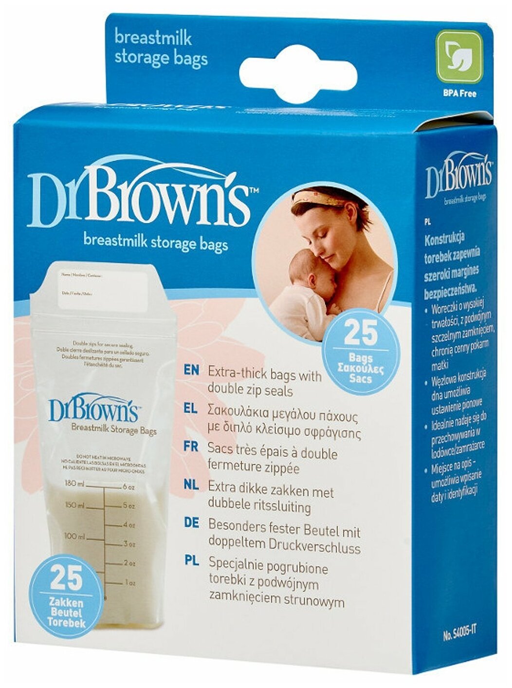 Пакеты Dr.Browns, для хранения грудного молока 180 мл., 25 шт. - фото №9
