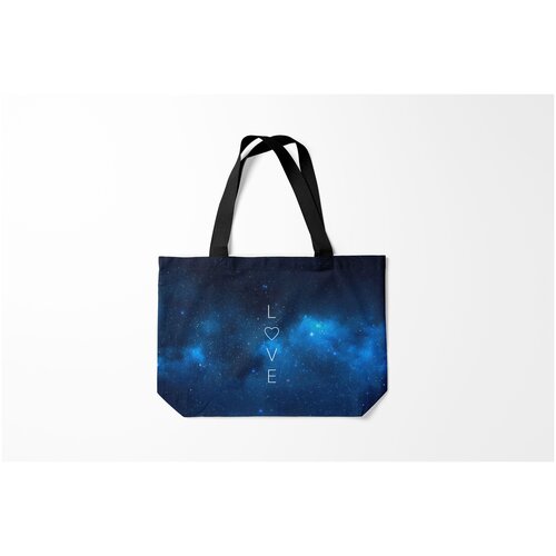 фото Сумка-шоппер / 46х35 см / популярные иллюстрации / астрономия космос space love burnettie