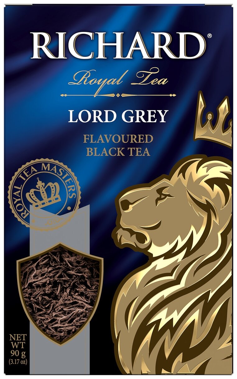 Чай Richard "Lord Grey", листовой черный с добавками, 90 гр - фотография № 1