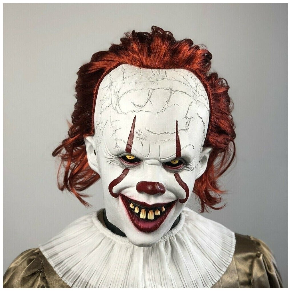 Маска клоуна Пеннивайза "Оно" (IT) Стивена Кинга / маска на Хэллоуин