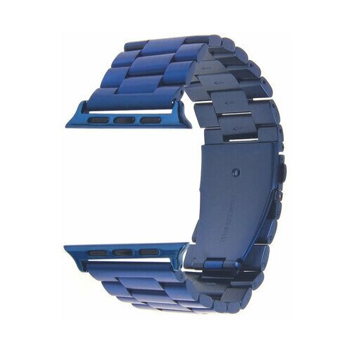 Ремешок металлический блочный для Apple Watch series 3 / 4 / 5 / 6 / 7/ SE 38/40/41 мм, Синий