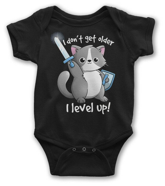 Боди детское Wild Child Котик-геймер / I level up Для новорожденных Для малышей