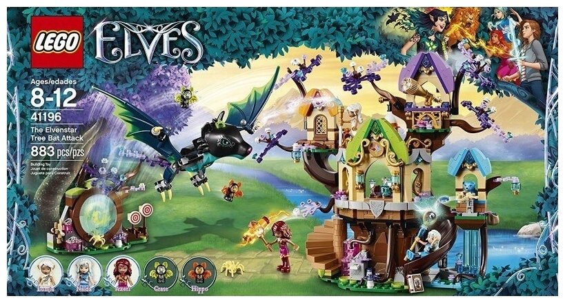 Конструктор LEGO Elves 41196 Нападение летучих мышей на Дерево эльфийских звёзд