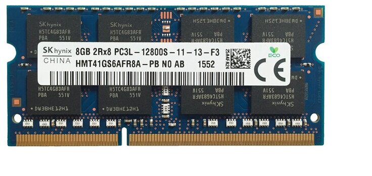 Оперативная память DDR3L 8Gb 1600 Mhz SK Hynix HMT41GS6AFR8A-PB So-Dimm PC3L-12800