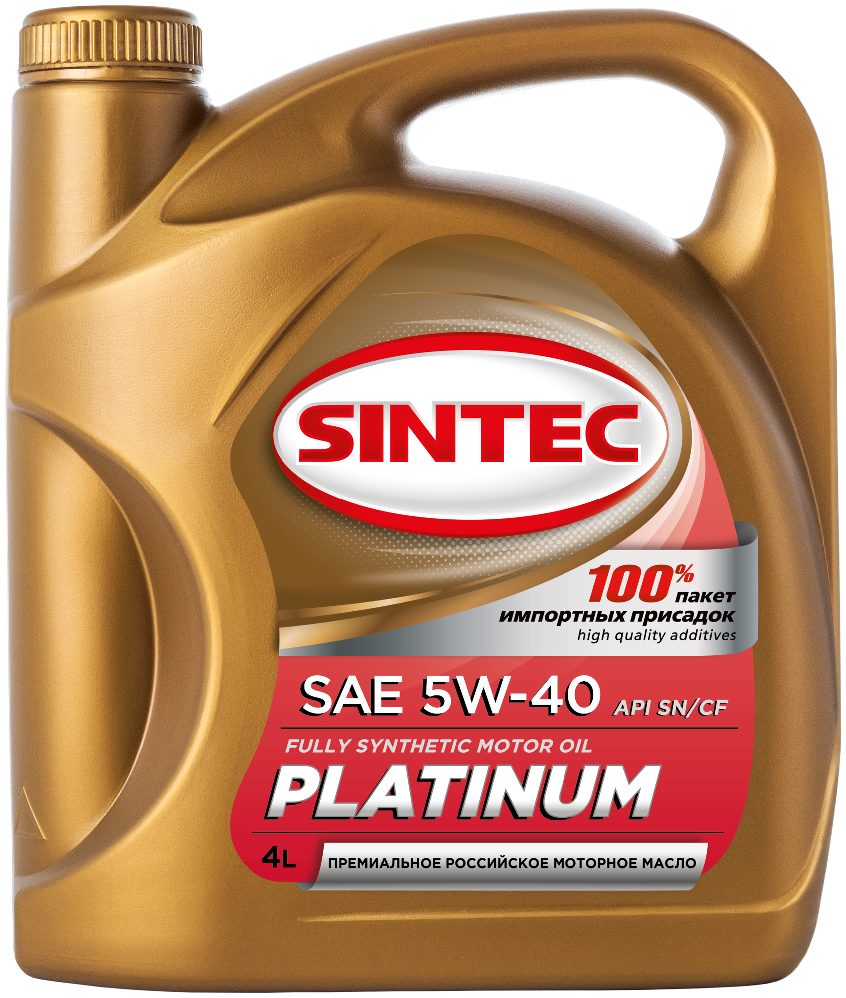 Синтетическое моторное масло SINTEC PLATINUM 5W-40, 4 л