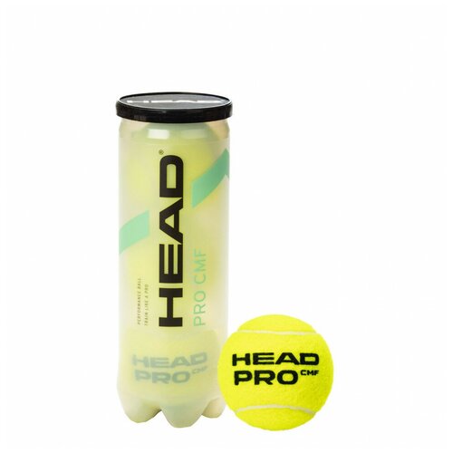 фото Мяч теннисный head pro comfort 3b,арт.577573, уп.3 шт,сукно,нат.резина,желтый