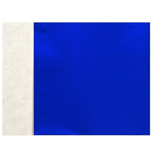 Купить Набор Поталь 100 листов 8*8, 5см, цвет фольгированный синий, Calligrata