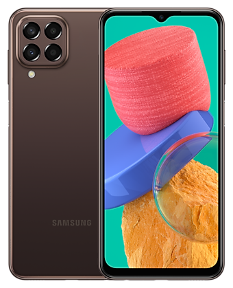Смартфон Samsung SM-M336B Galaxy M33 128Gb 8Gb коричневый моноблок 3G 4G 6.6 1080x2400 Android 11 50Mpix 802.11 a/b/g/n/ac NFC GPS GSM900/1800 GSM1900