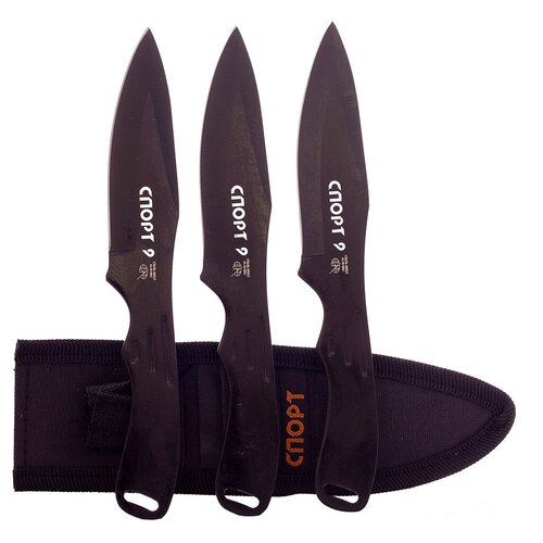Набор спортивных ножей Спорт-9 3 изделия в чехле набор ножей 3 предмета 3 ножа для чистки 9 см микс