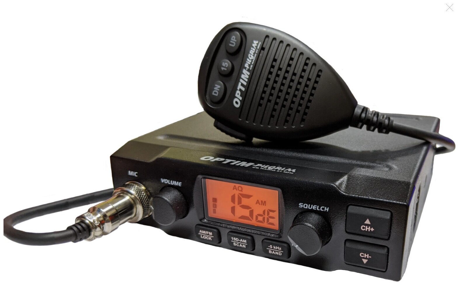 Автомобильная рация Optim Pilgrim 12-24в радиостанция СИ-БИ диапазон 27мГц (Новая модель 2021г)
