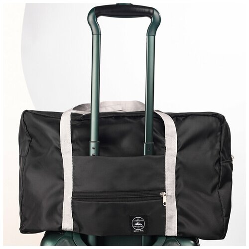 Складная дорожная сумка на чемодан водонепроницаемая для путешествий, сумка в ручную кладь победы; саквояж тканевый 45х31х14 для чемодана, черная