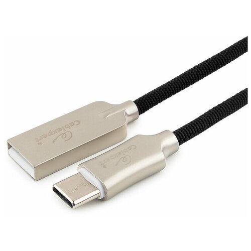 Аксессуар Gembird Cablexpert Platinum USB 2.0 AM/Type-C 50cm Black CC-P-USBC02Bk-0.5M