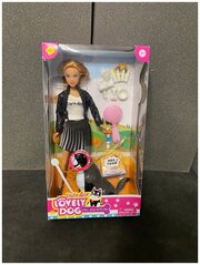 Подарочный набор Кукла DEFA Lucy "Модница с собачкой" (в комплекте собачка, аксессуары)