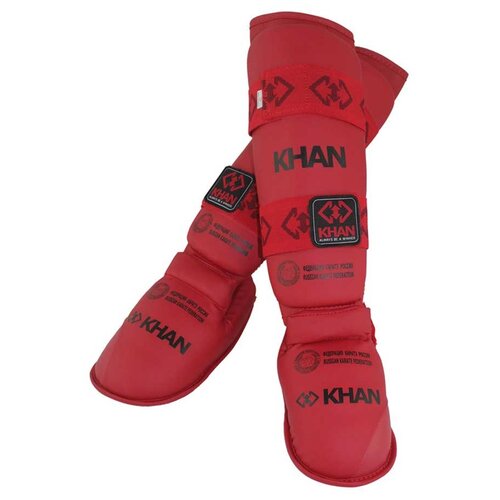 Шингарды Khan, FKR23001, M, красный защита голени и стопы khan фкр синий l