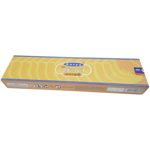 Купить Благовония Satya Super Sandal (Супер Сандал) 90 гр., 50 палочек., оранжевый/золотистый/синий