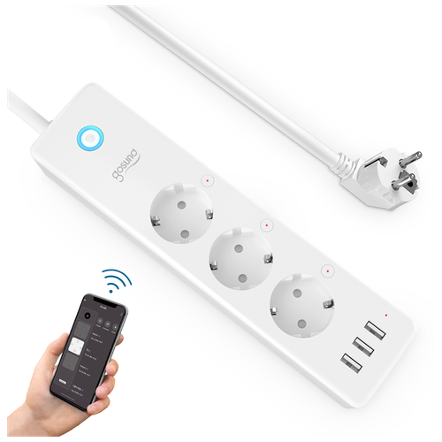 Умный сетевой фильтр Gosund Smart plug P1, 3 розетки, 3 USB разъема