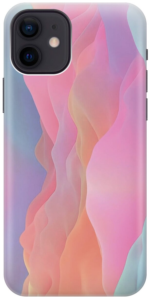 Силиконовый чехол на Apple iPhone 12 / 12 Pro / Эпл Айфон 12 / 12 Про с рисунком "Розовая дымка"