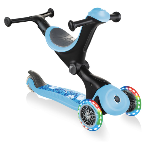 фото Самокат globber go up deluxe fantasy lights 647-201 пастельно-голубой