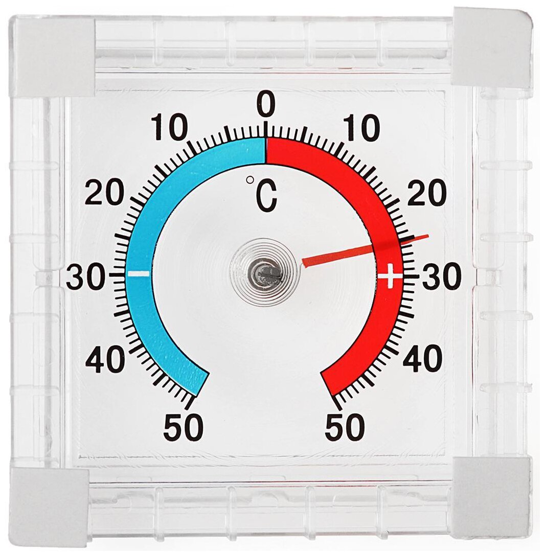 Термометр уличный, механический, квадратный, 8 х 8 см, микс 769819