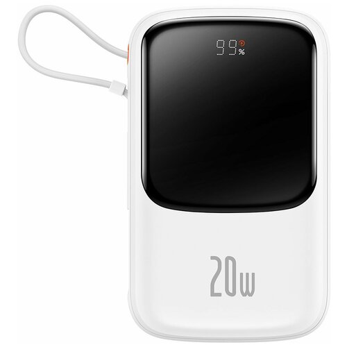 Внешний аккумулятор повербанк Baseus Qpow Pro Power Bank 10000mAh 20W iP Белый cable Type-C 3A 03m PPQD020002 280000₽