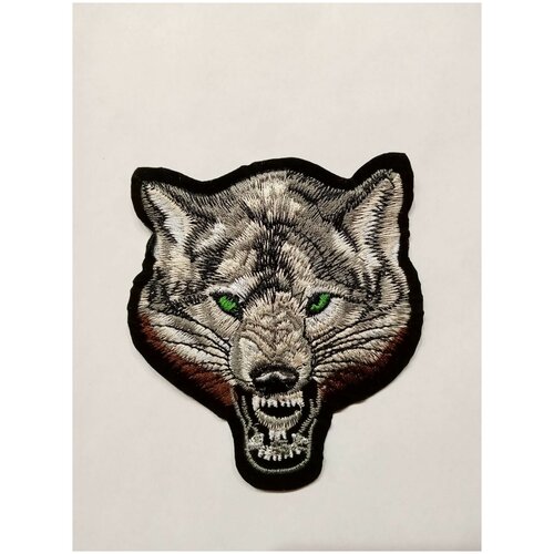 Термоаппликация, патч *голова волка* (10смх9см)