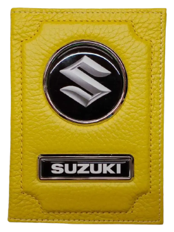 Обложка для автодокументов SUZUKI 1-6-707, желтый