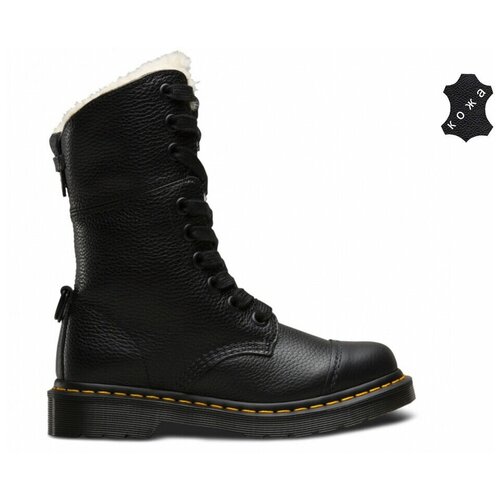 Кожаные женские ботинки на меху Dr.Martens Aimilita FL STANDARD 22694001 черные (41)