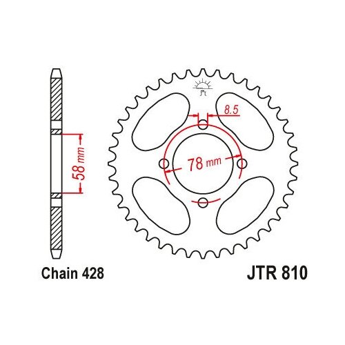 Звезда JT ведомая JTR810.49 49 зубьев