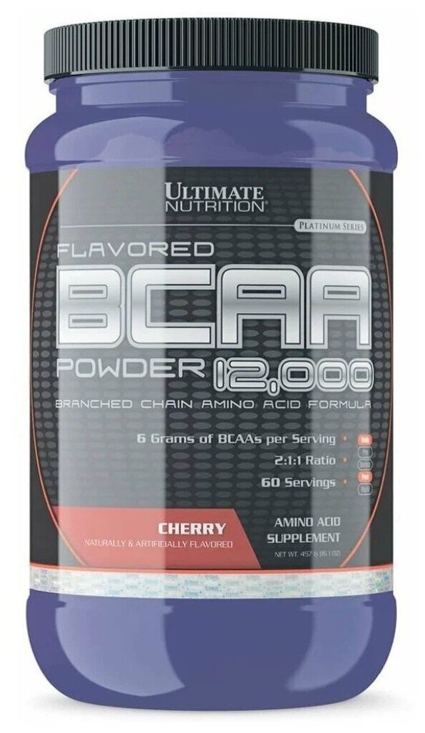 Ultimate Nutrition BCAA 12.000 в порошке 457 гр., Апельсин