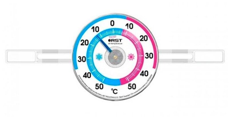 Термометр оконный биметаллический на липучках RST 02094