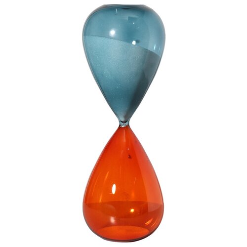 Часы песочные капля 15 минут, классика, синий-красный, H19,5 см, S 579WJ