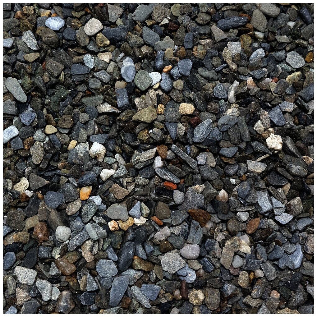 DECOTOP Onyx - Природный тёмный гравий, 2-10 мм, 1.5 кг/1 л - фотография № 1
