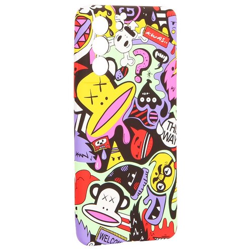фото Чехол для samsung s21 0.8мм силикон luxo с флуоресцентным рисунком kaws j61
