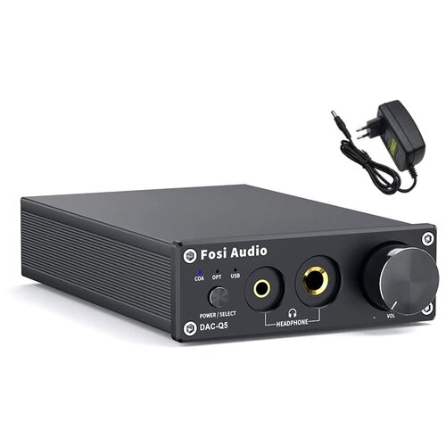 внешний цап ps audio stellargold dac black ЦАП с предварительным усилителем Fosi Audio DAC-Q5 USB, оптическое аудио S/PDIF