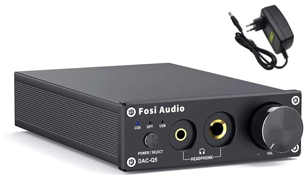 ЦАП с предварительным усилителем Fosi Audio DAC-Q5 USB оптическое аудио S/PDIF