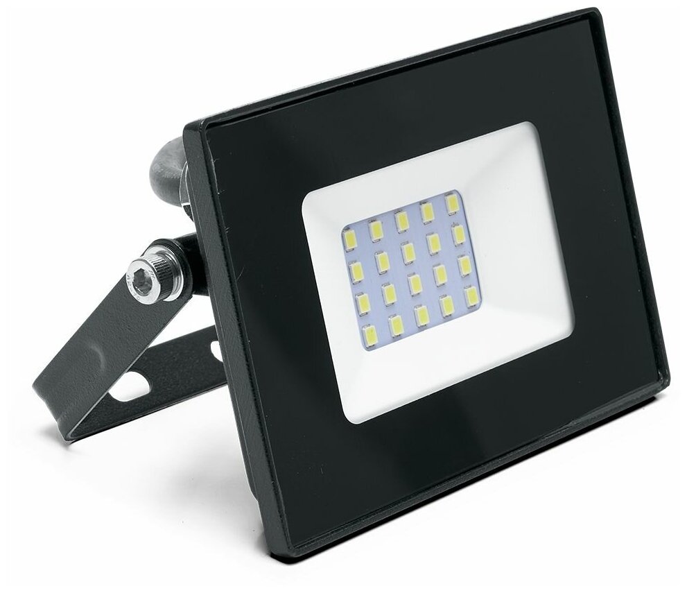 Прожектор светодиодный 2835 SMD 20W 6400K IP65 AC220V/50Hz, черный, LL-919 - фотография № 1